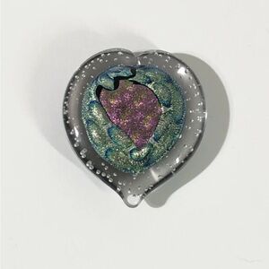Randy Strong Hand Blown Paperweight Signed & Dated 1997 Art Glass